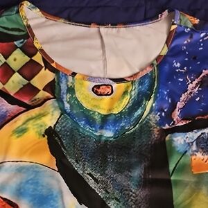 Colorful Abstract Print Maxi DRESS
